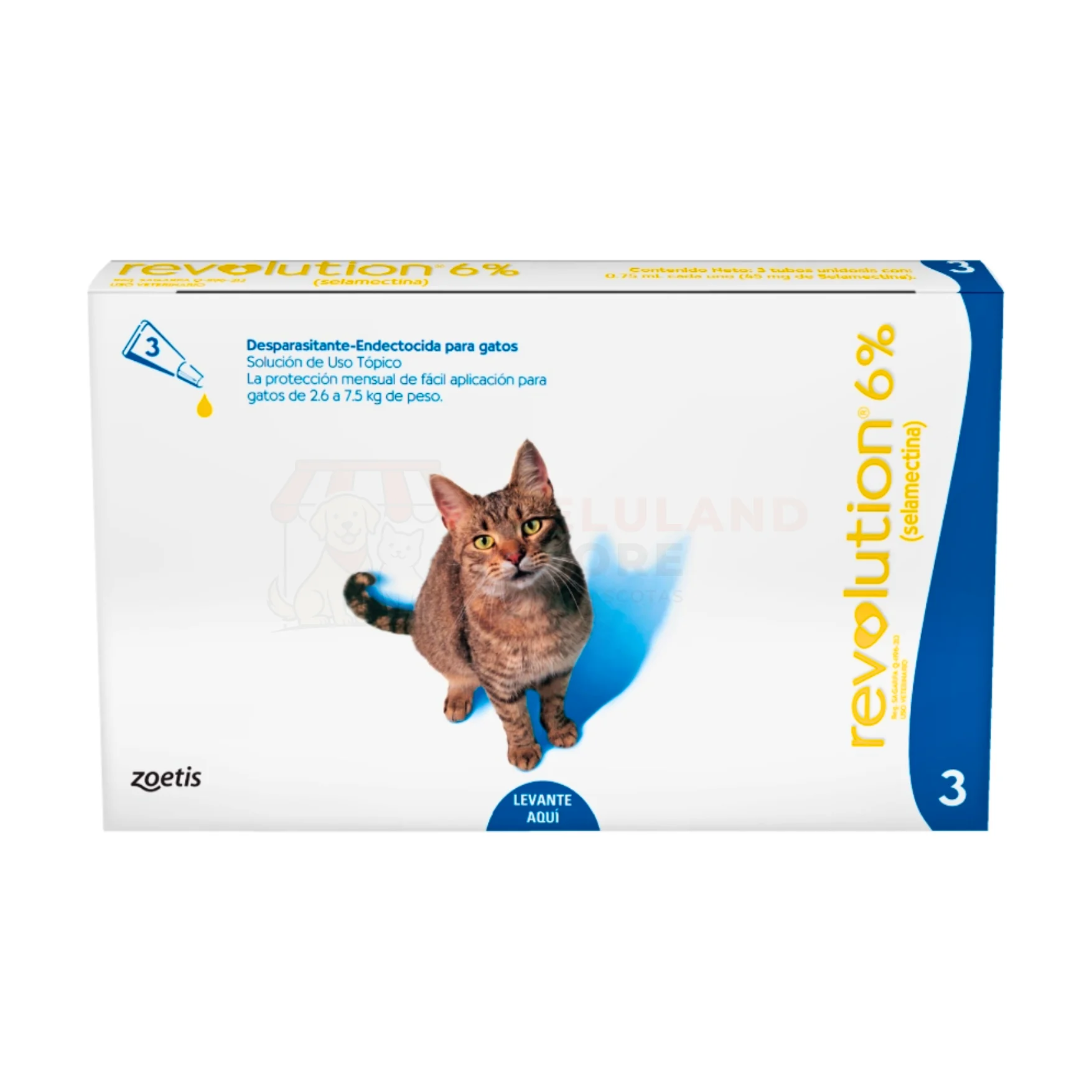 Revolution Antipulgas 6% 0.25 ml / 2.6 a 7.5 kg (3 pipetas)