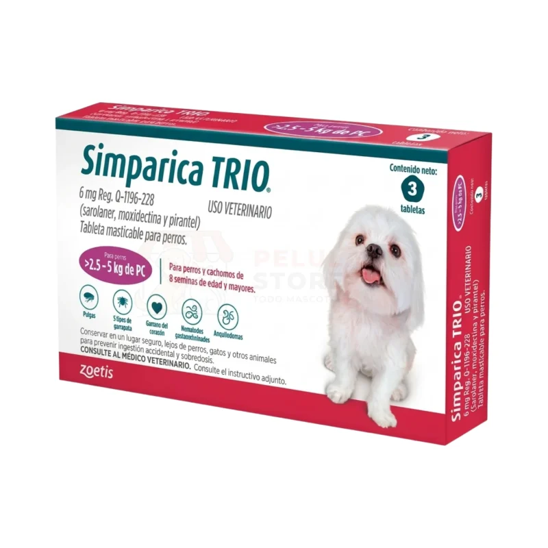 Simparica TRIO 6mg en Peluland Store