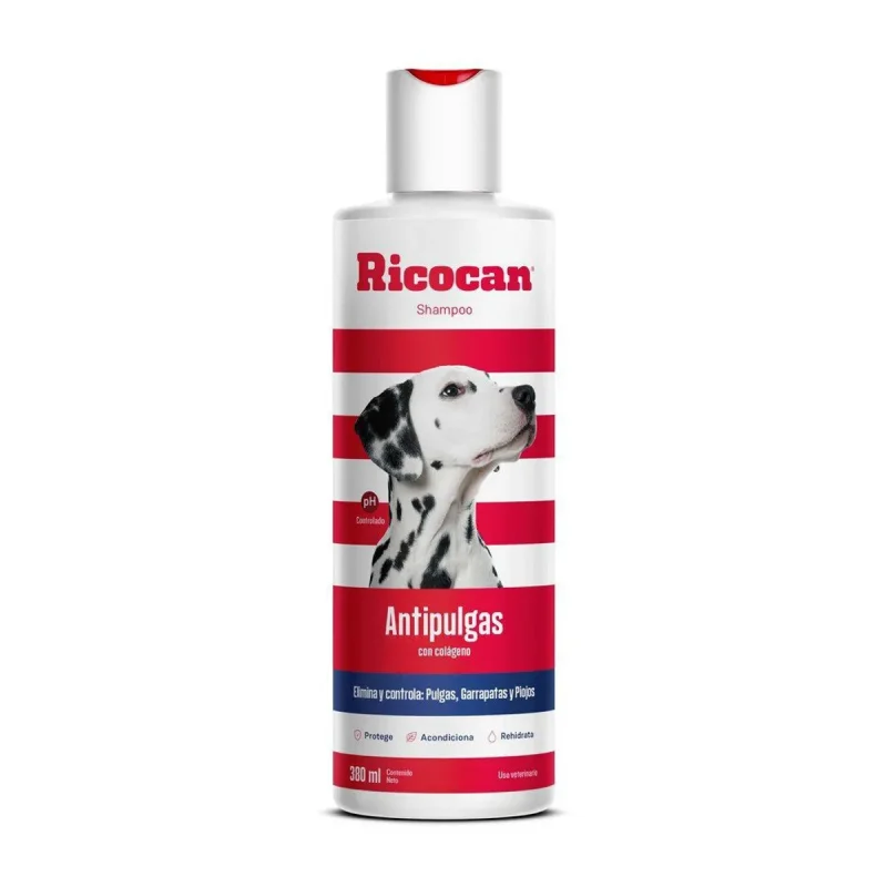 Ricocan Shampoo Antipulgas Frasco 380 ml